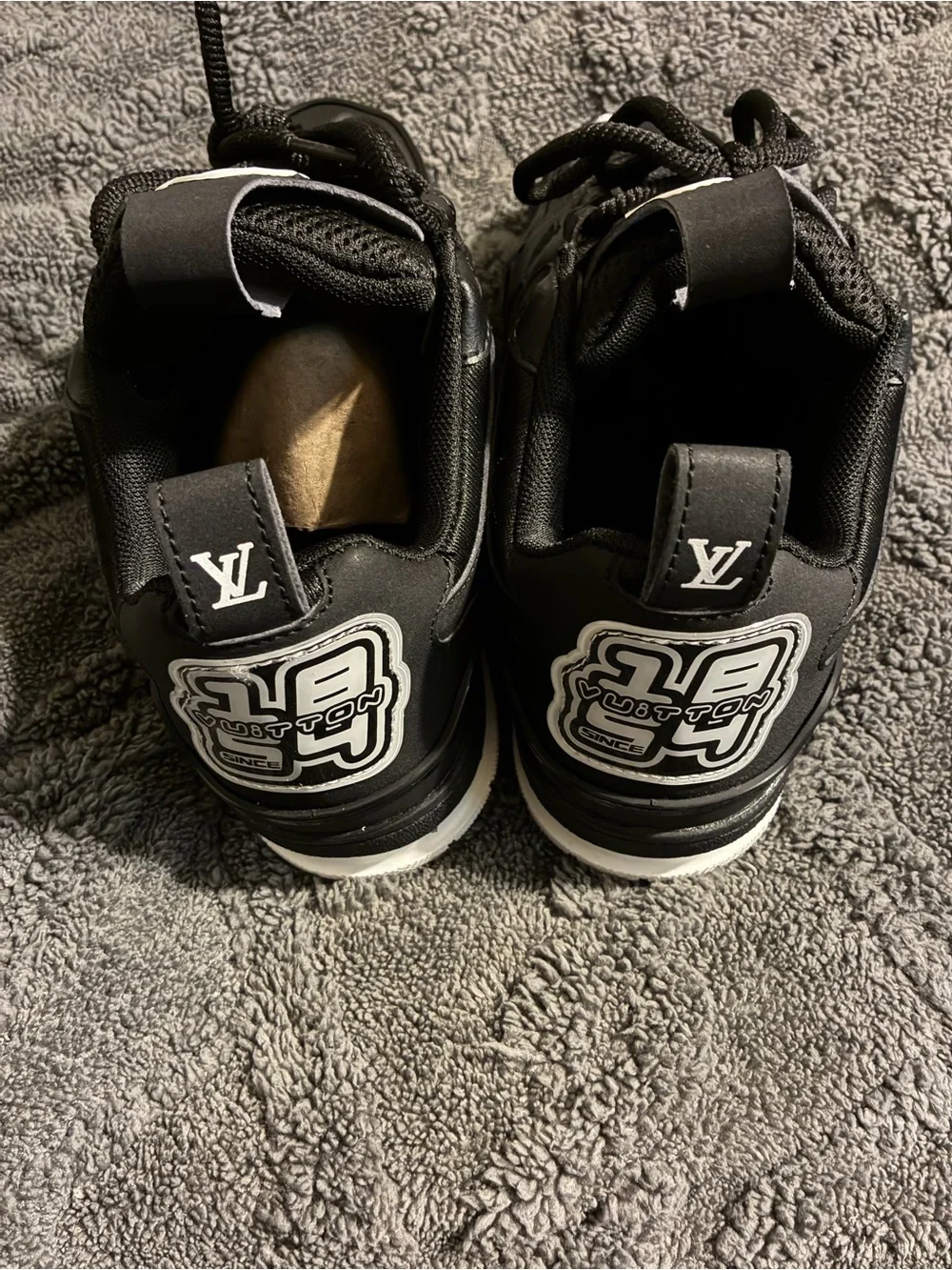 Louis Vuitton Black and White Men's Sneakers
